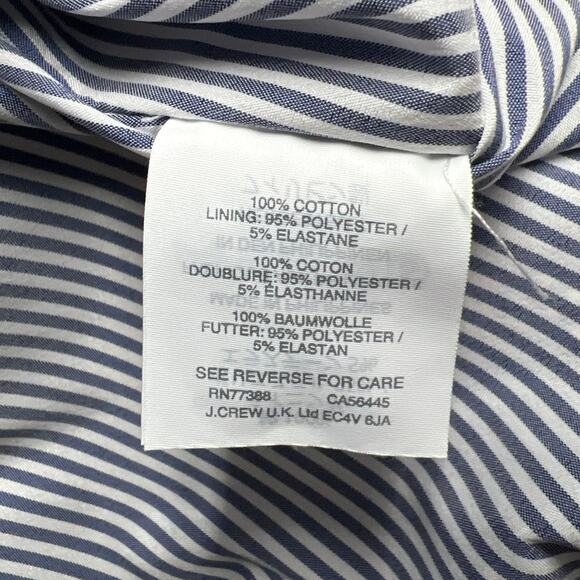 J Crew Womens Blue White Red Tweed Plaid Pencil Work Skirt Fringe Detail Size 12 - Picture 4 of 5